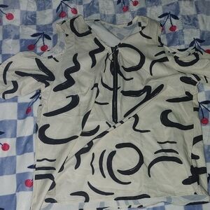 Stylish Black and Cream Women's Top